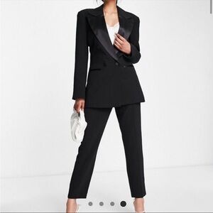ASOS double breasted tux suit blazer in black size 0 NWT Women's Blazer